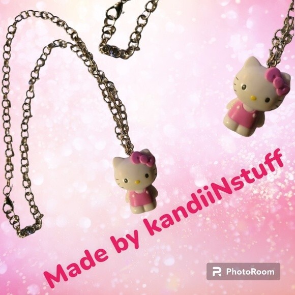 Upcycled Kitty Necklace - Picture 1 of 5